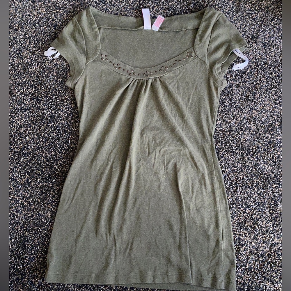 Army Green / Olive Green Vintage Y2K Bongo Tee